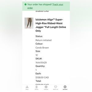 Lululemon super high waisted align jogger